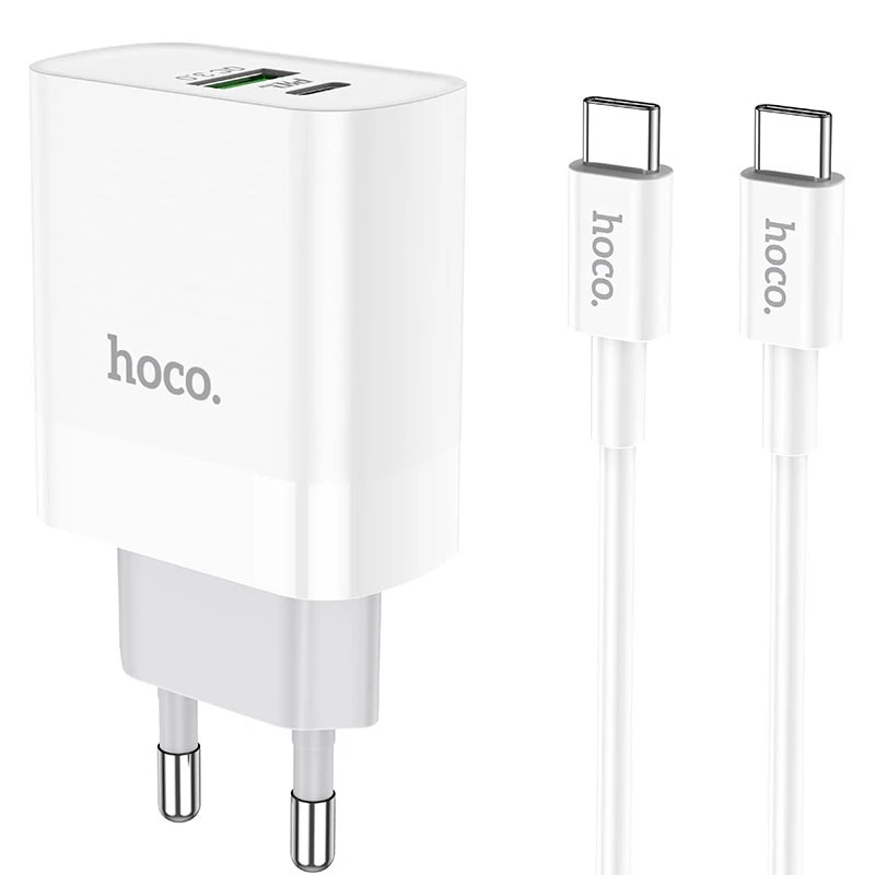 СЗУ HOCO C80A Rapido PD20W+QC3.0 Type-C + USB + Type-C to Type-C cable фото 1 из 1