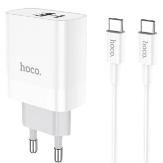 СЗУ HOCO C80A Rapido PD20W+QC3.0 Type-C + USB + Type-C to Type-C cable фото 1 из 6