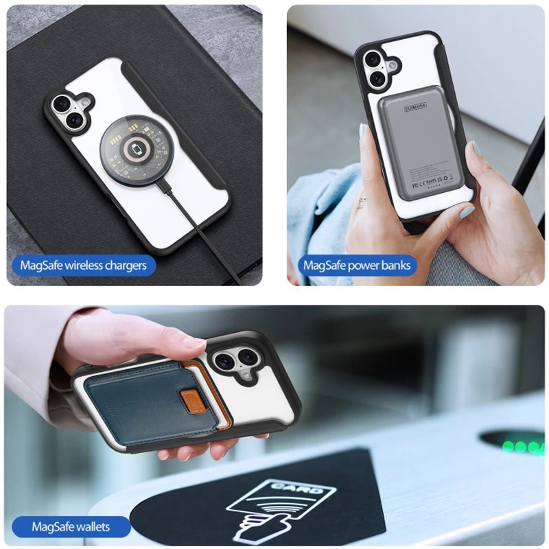 Чохол книжка Dux Ducis з MagSafe на Apple iPhone 16 – Black. Фото 7 з 8