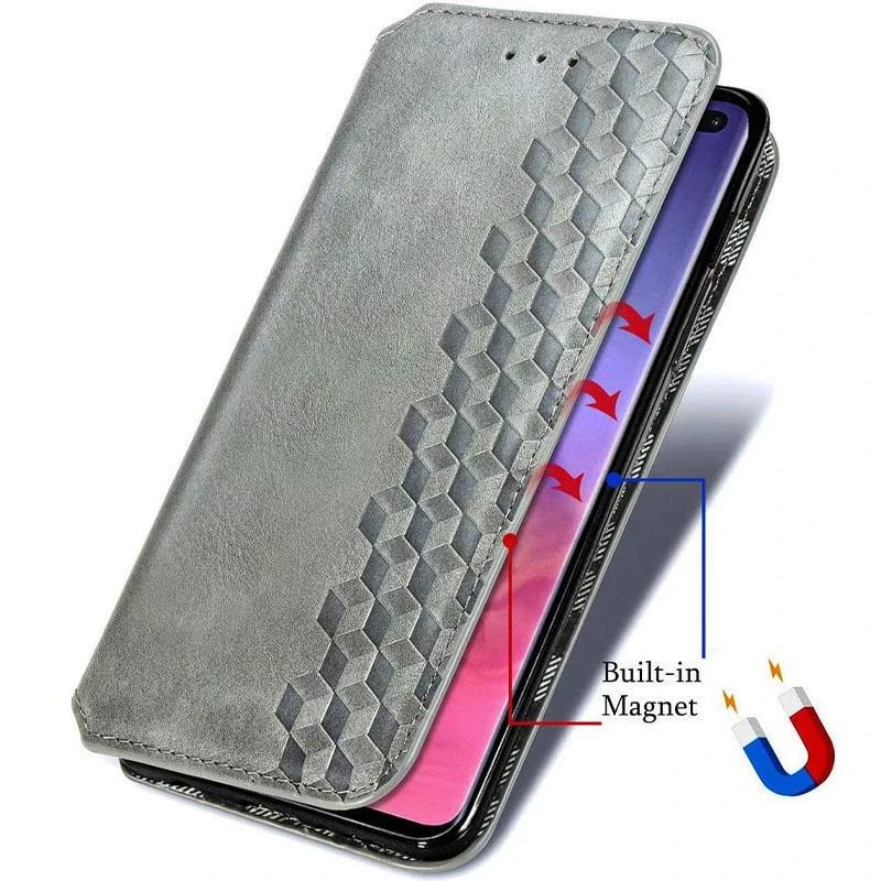 Чохол книжка GETMAN Cubic для Samsung Galaxy A13 4G – Сірий. Фото 5 з 6