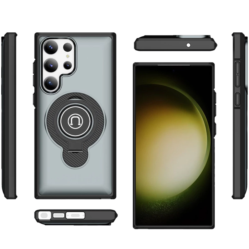 TPU+Textured PC Magnet для Samsung Galaxy S23 Ultra – Grey. Фото 3 з 4