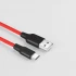 Дата кабель Hoco X21 Silicone Type-C Cable (1m) – Чорний / Червоний. Фото 3 з 6