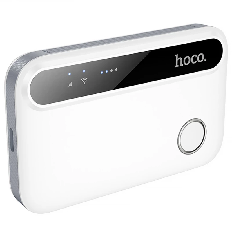 Портативний модем WiFi роутер Hoco HI41 150Mbps (Micro SIM) 2100 mAh – White. Фото 2 з 6