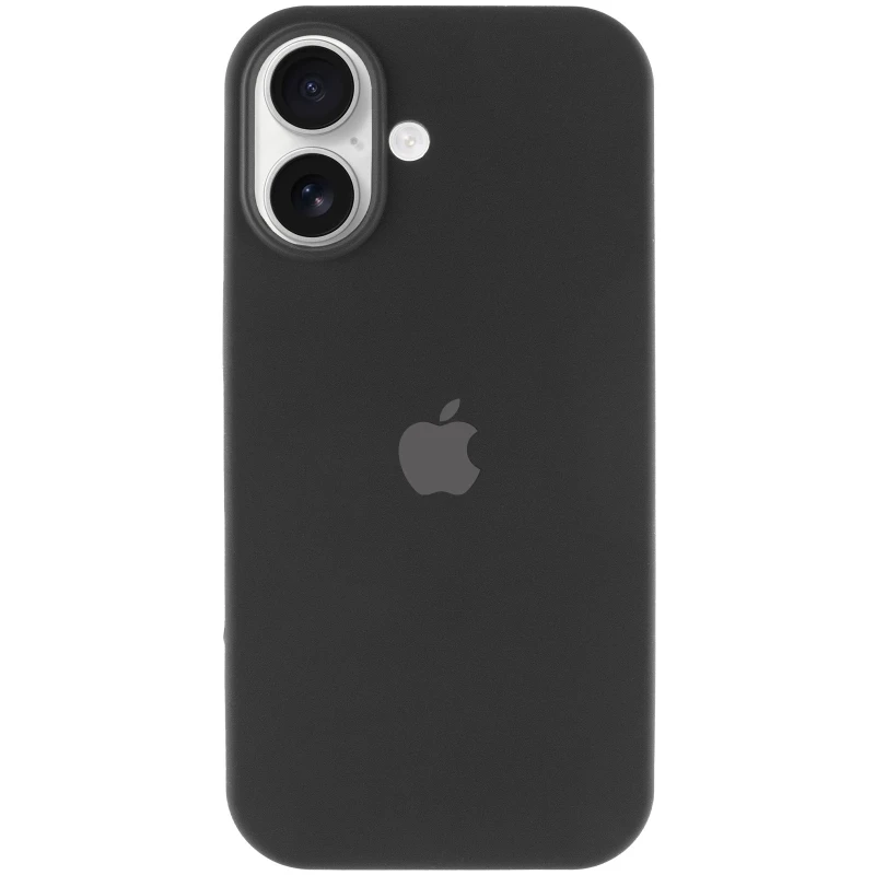 Чехол Silicone Case с закрытым низом для Apple iPhone 17 (6.3") – Черный / Black. Фото 3 из 6