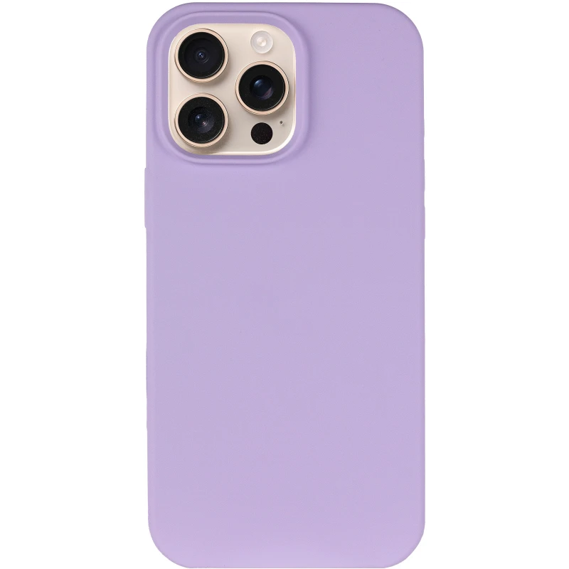 Чохол з закритим низом Silicone Case на Apple iPhone 16 Pro Max – Бузковий / Lilac. Фото 17 з 19