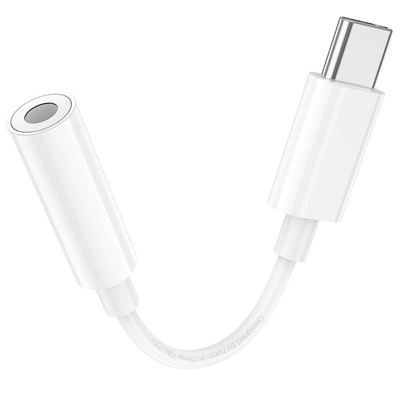 Перехідник Hoco LS35 Type-C to 3,5 AUX – White. Фото 6 з 8