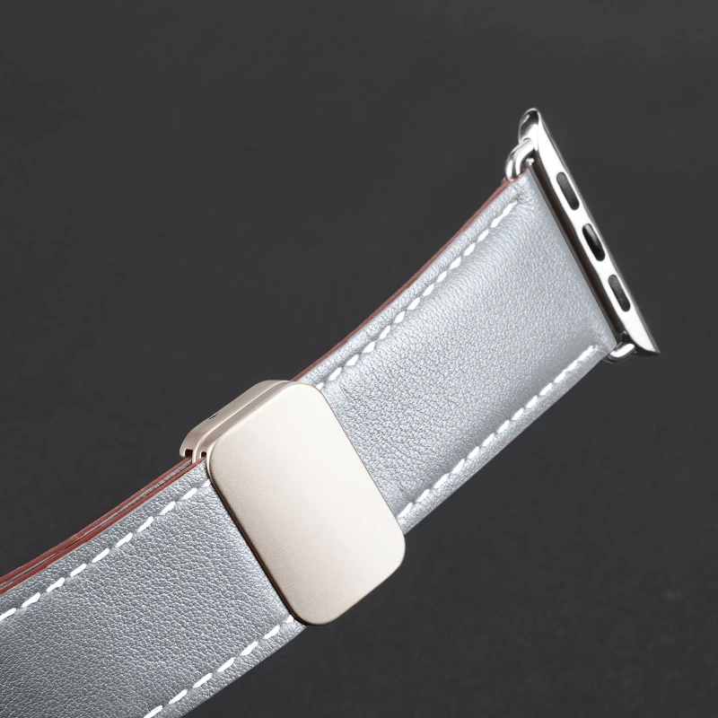 Ремешок Dux Ducis Genuine Leather для Apple Watch 38/40/41/42mm(ser.10) – Grey. Фото 4 из 4
