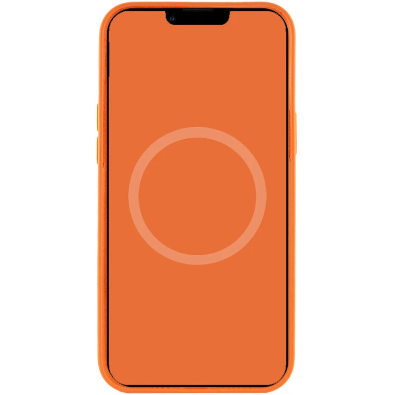 Чехол Silicone case (AAA) with Magsafe and Animation для Apple iPhone 12 Pro Max (6.7") – Оранжевый / Kumquat. Фото 4 из 7