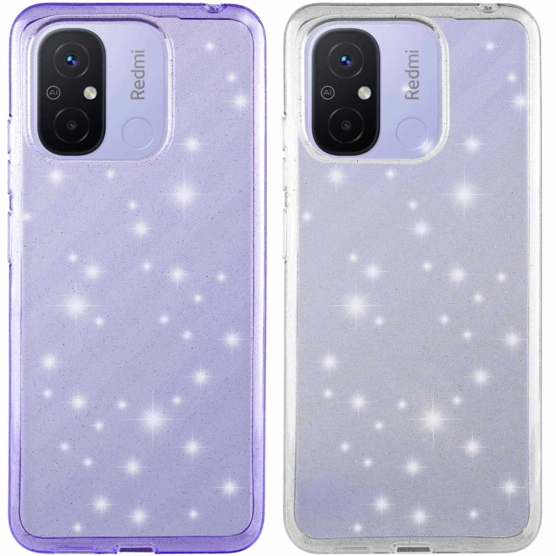 Блискучий силіконовий чохол на Xiaomi Redmi 12C / Poco C55 фото 1 з 2