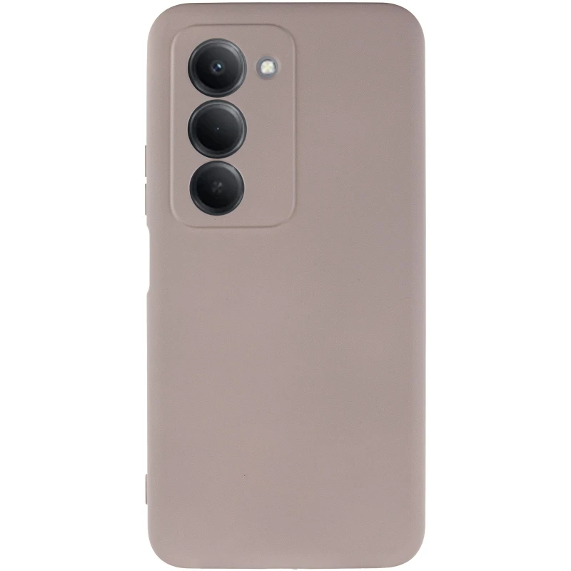 Кольоровий силіконовий чохол GETMAN із закритою камерою для Xiaomi Redmi 15 4G (Global) / 5G – Сірий / Lavender. Фото 3 з 6