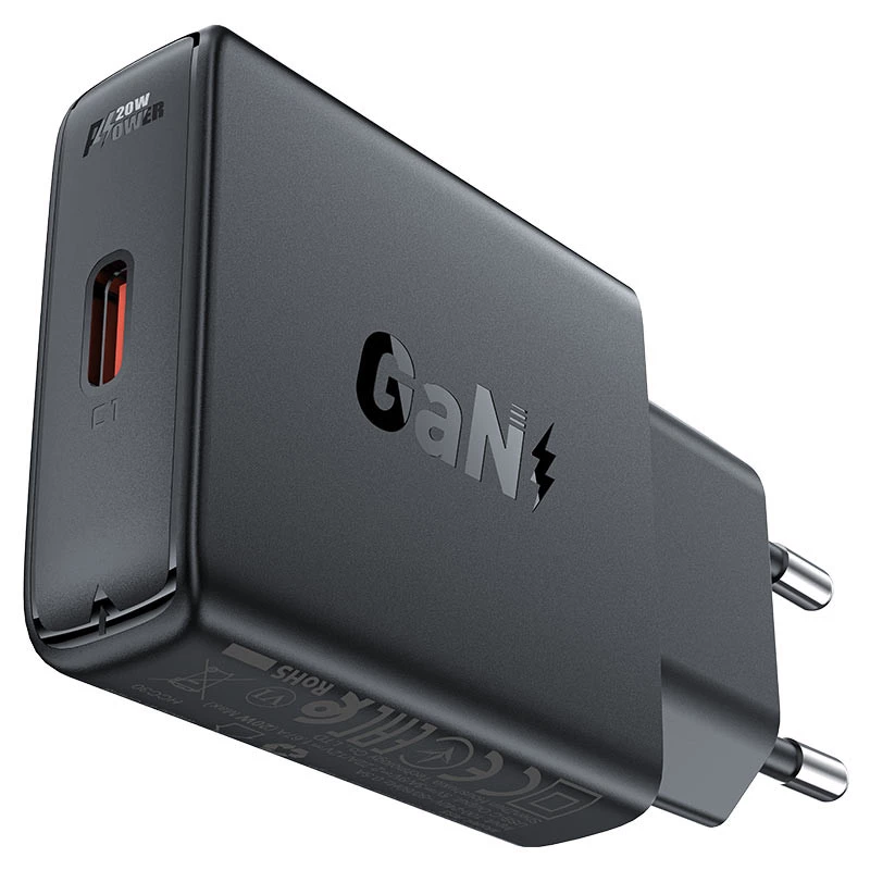 СЗУ Acefast A65 PD20W GaN (USB-C) – Black. Фото 4 из 7