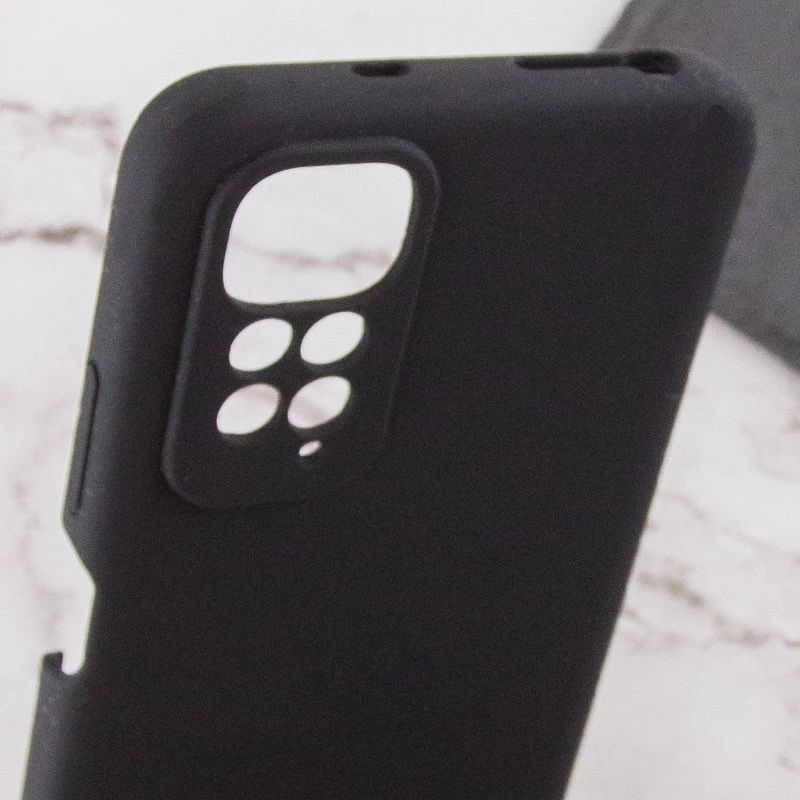 Чохол Silicone Case Lakshmi Premium з закритою камерою на Xiaomi Redmi Note 11 (Global) / Note 11S – Чорний / Black. Фото 10 з 11
