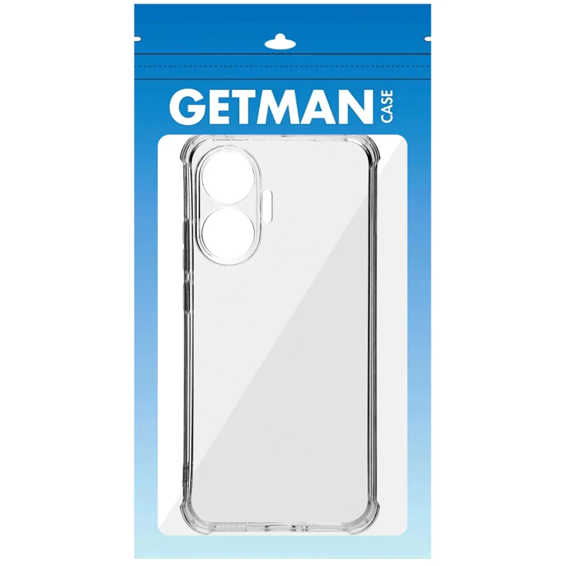 Ультратонкий силіконовий чохол GETMAN з критими бортами та камерою для Xiaomi Poco F7 – Безбарвний (прозорий). Фото 3 з 3