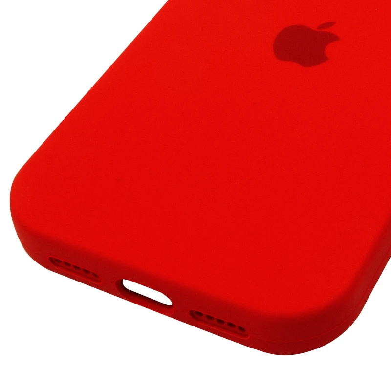 Чехол Silicone Case (AA) Logo with MagSafe для Apple iPhone 17 Pro Max (6.9") – Красный / Red. Фото 11 из 11