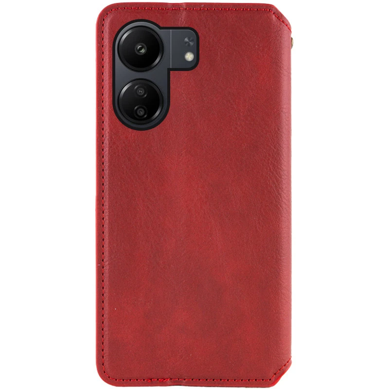 Чохол-книжка GETMAN Cubic на Xiaomi Poco C65 – Червоний. Фото 7 з 7