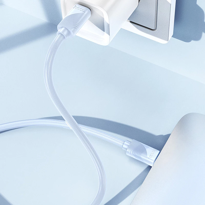 Дата кабель Hoco X114 Energy Type-C to Type-C 60W (1m) – Blue. Фото 3 з 4