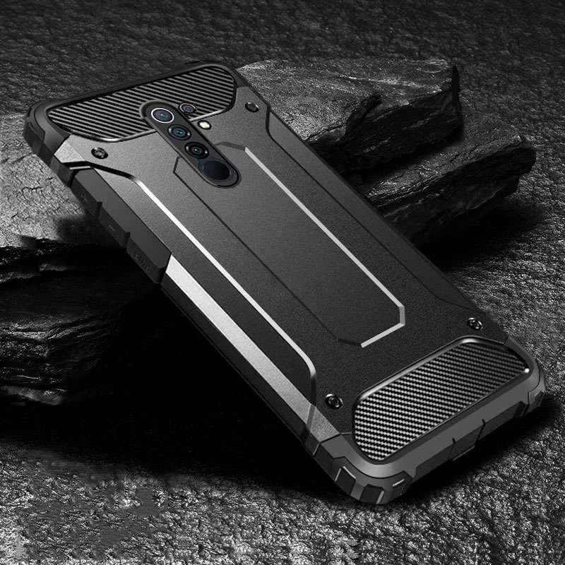 Противоударный чехол с усиленными углами Immortal для Xiaomi Redmi 9 – Черный. Фото 2 из 3