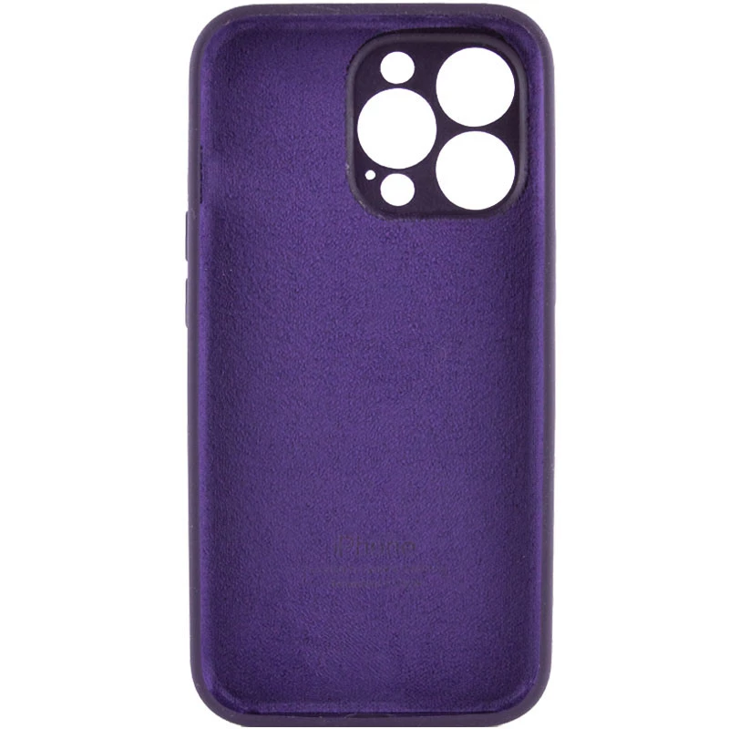 Чехол Silicone Case с защитой камеры для Apple iPhone 15 Pro (6.1") – Фиолетовый / Elderberry / PVH. Фото 4 из 7