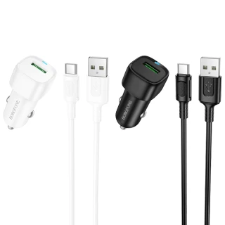 АЗП Borofone BZ34 Cloud QC3.0 (1USB-A) + кабель USB to Type-C фото 1 з 1