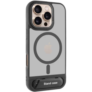 TPU+PC чохол Stand case для Apple iPhone 16 Pro Max — Black