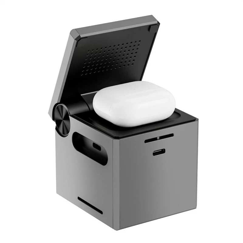 БЗП WIWU Wi-W030 Planeta Trio 3 in 1 Cableless charger – Gray. Фото 4 з 6