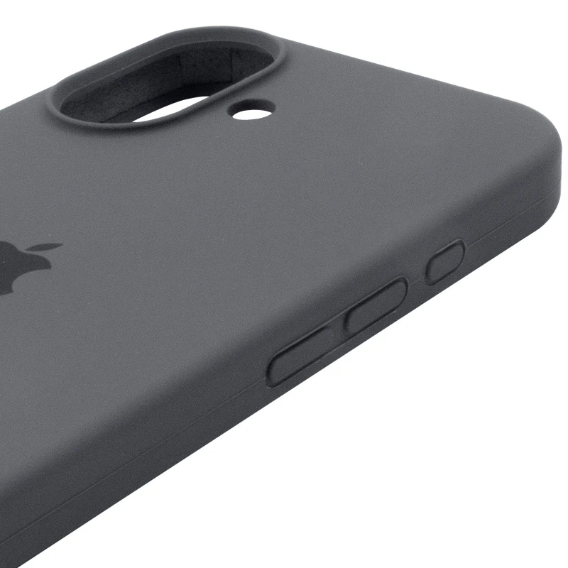 Чехол Silicone Case с закрытым низом для Apple iPhone 17 (6.3") – Серый / Dark Gray. Фото 5 из 6