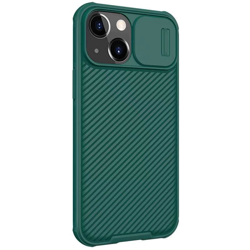 Карбована накладка Nillkin зі шторкою для камери на Apple iPhone 14 (6.1") – Зелений / Dark Green. Фото 4 з 5