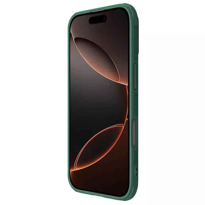 Пластиковая накладка Nillkin Pro со шторкой для камеры и магнитом для Apple iPhone 16 Pro Max – Deep Green. Фото 4 из 6