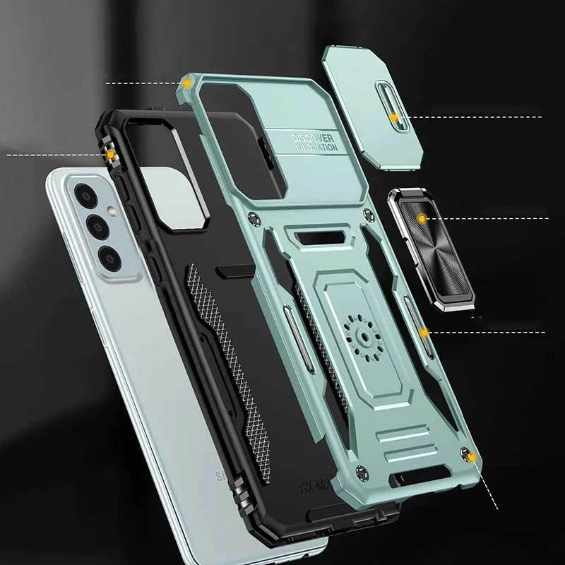 Ударостійкий чохол Square Ring зi шторкою на камеру на Samsung Galaxy A36 5G – Зелений / Light Green. Фото 11 з 15