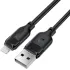 Дата кабель Acefast C16-02 USB to Lightning 2.4A (1.2m) – Black. Фото 3 з 5