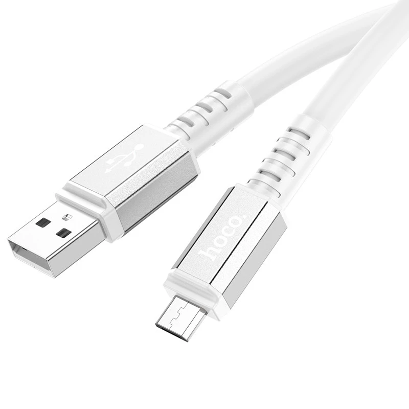 Дата кабель Hoco X85 Strength USB to MicroUSB (1m) – White. Фото 3 з 5