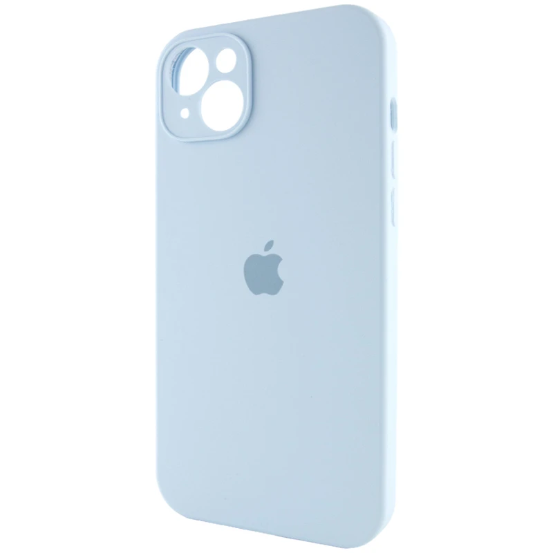Чехол Silicone Case с защитой камеры для Apple iPhone 14 (6.1") – Голубой / Sweet Blue. Фото 4 из 7