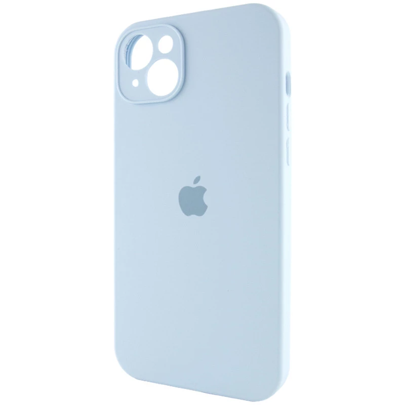 Чехол Silicone Case с защитой камеры для Apple iPhone 15 (6.1") – Голубой / Sweet Blue. Фото 3 из 6