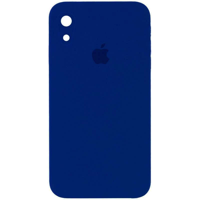 

Чехол Silicone Case Square с защитой камеры для Apple iPhone XR (6.1") (Синий / Deep navy), Синій / deep navy