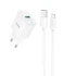 МЗП Hoco C140A Smart QC3.0 18W (1USB-A) + кабель USB to MicroUSB – White. Фото 3 з 5