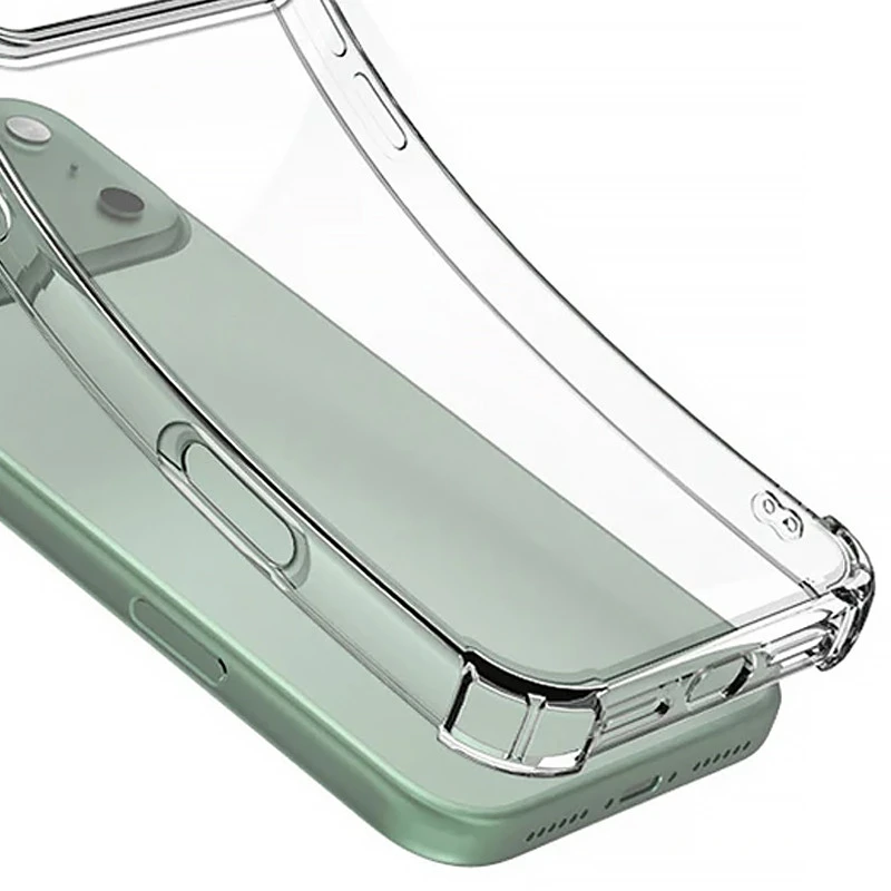 Ультратонкий силіконовий чохол GETMAN з критими бортами на Apple iPhone 17 Pro (6.3") – Безбарвний (прозорий). Фото 12 з 16