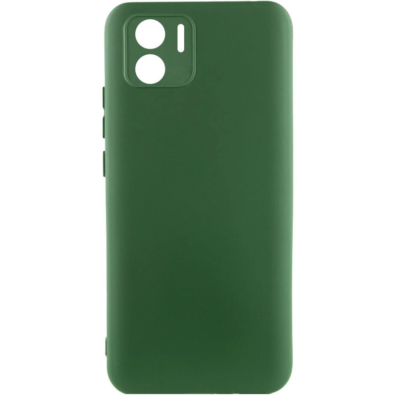 Чохол Silicone Case Lakshmi Plus з закритою камерою на Xiaomi Redmi A1 / A2 – Зелений / Dark green. Фото 1 з 4