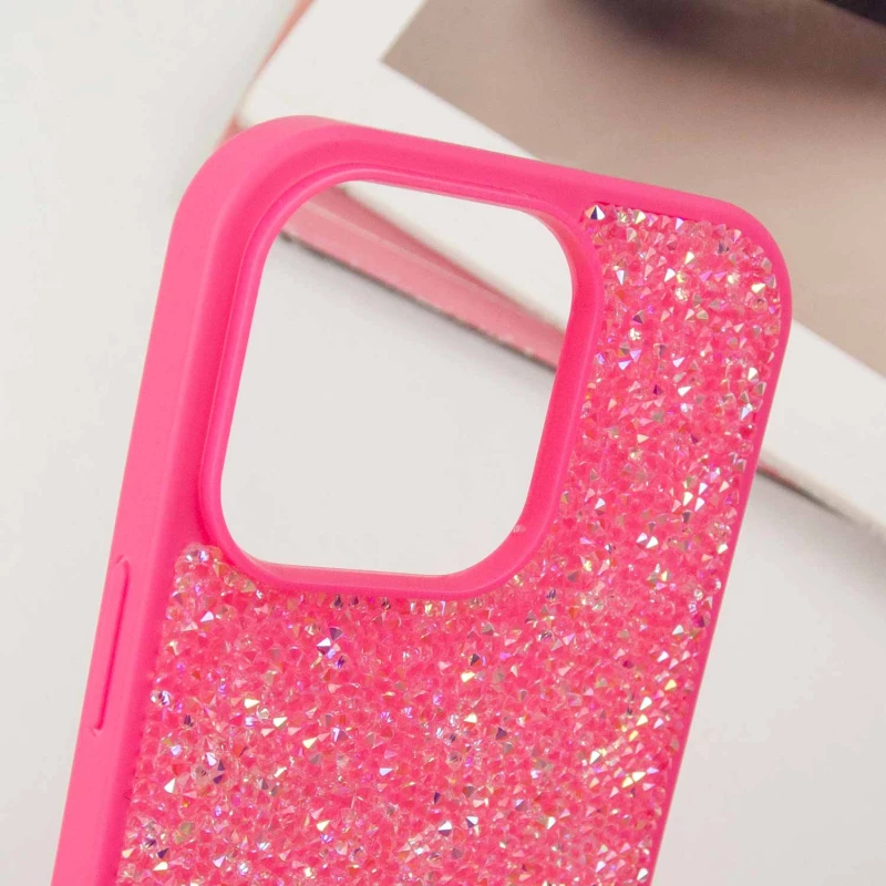 TPU чохол Bling World Rock Diamond на Apple iPhone 16 Pro – Яскраво-рожевий. Фото 6 з 8