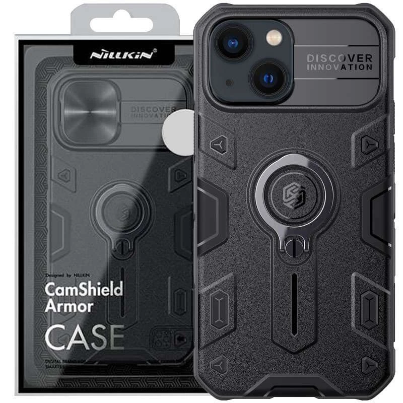 

Пластикова накладка Nillkin Armor зі шторкою для камери та кільцем на Apple iPhone 13 (6.1")