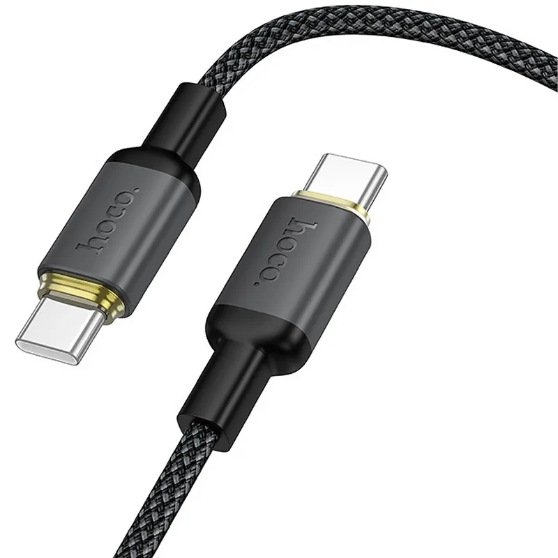 Дата кабель Hoco X128 Benefit Type-C to Type-C 60W (1m) – Black. Фото 3 из 5
