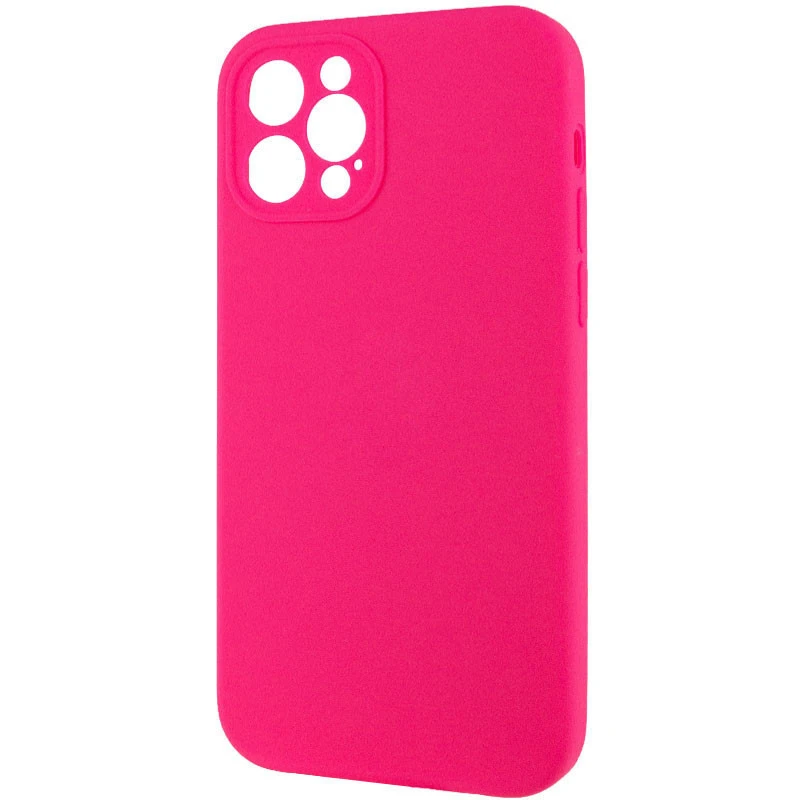 Чехол с защитой камеры Silicone Case для Apple iPhone 12 Pro (6.1") – Розовый / Barbie pink. Фото 3 из 6