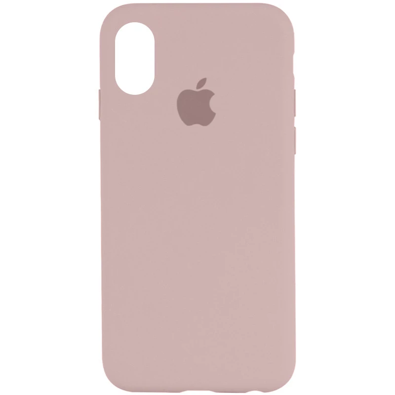 Чехол Silicone Case с закрытым низом для Apple iPhone XS (5.8") – Розовый / Chalk Pink. Фото 1 из 2