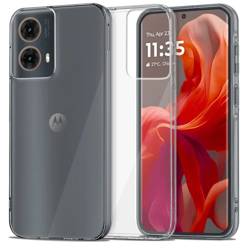 Ультратонкий силіконовий чохол 1,5 мм на Motorola Moto G85 – Безбарвний (прозорий). Фото 1 з 1