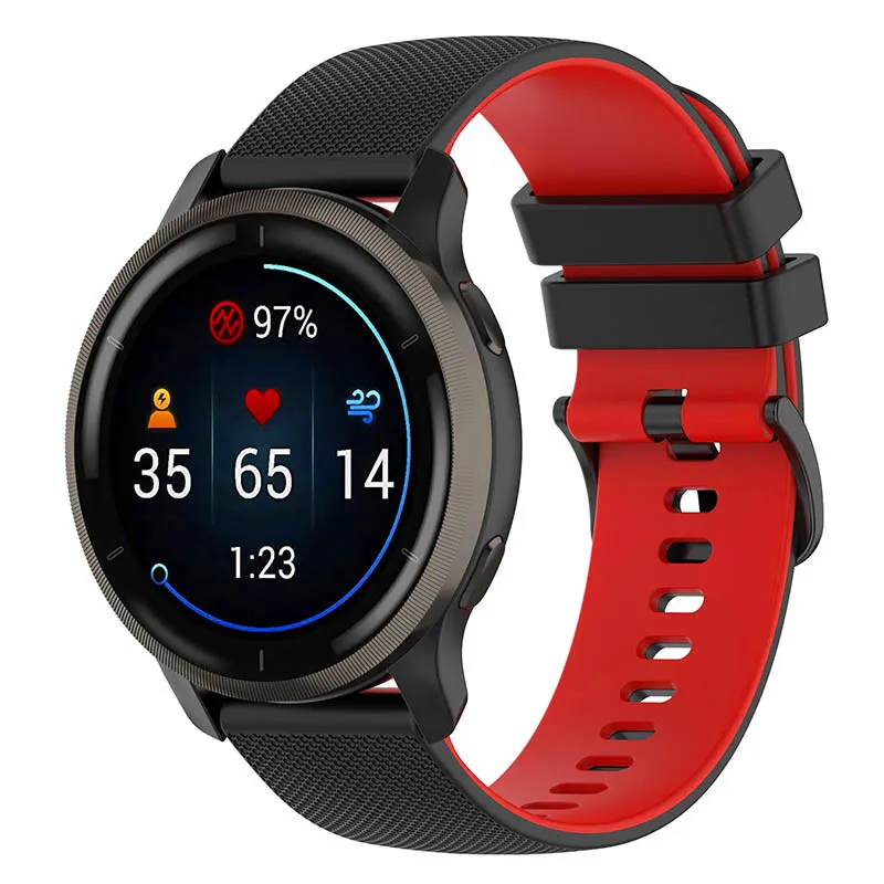 Ремінець Ribby для Smart Watch 20mm – Black / Red. Фото 2 з 6