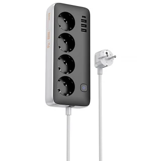 Удлинитель Hoco AC21 Sunlight 4-bit (1C/3A/4xSocket) (3m) фото 1 из 5