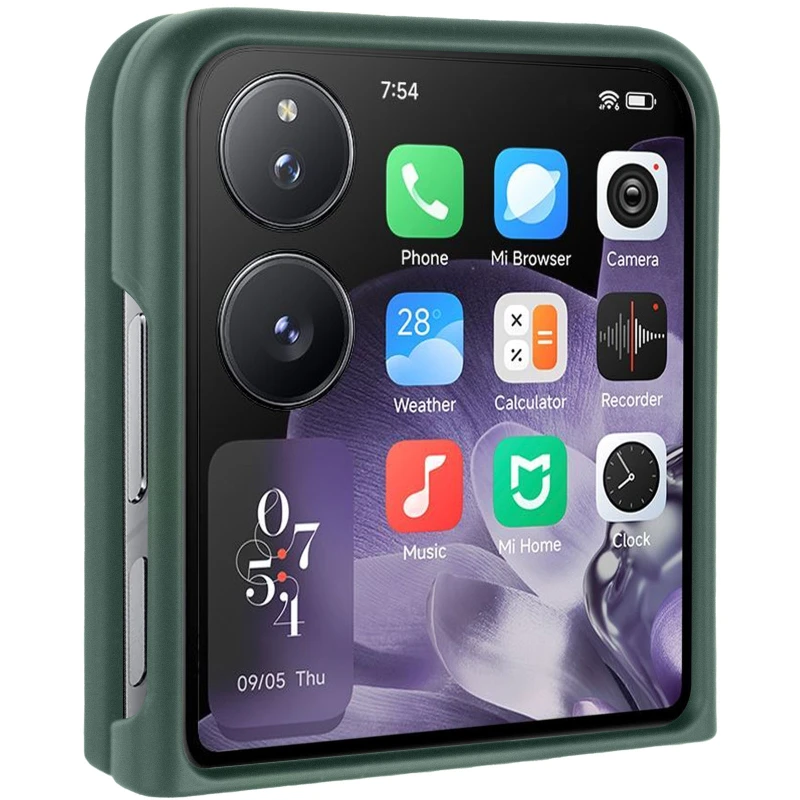 Чохол Foldables Silicone Cover Lakshmi (AAA) для Xiaomi Mix Flip 2 – Зелений / Cyprus Green. Фото 3 з 9