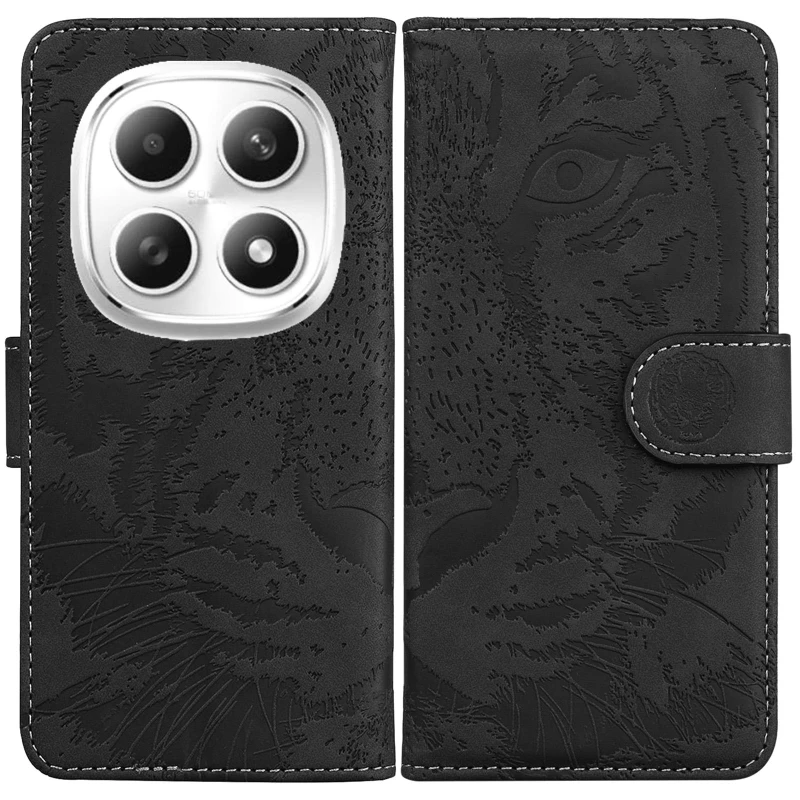 Шкіряний чохол-книжка Tiger для Xiaomi Redmi Note 15 4G/5G (EU) – Black. Фото 6 з 7