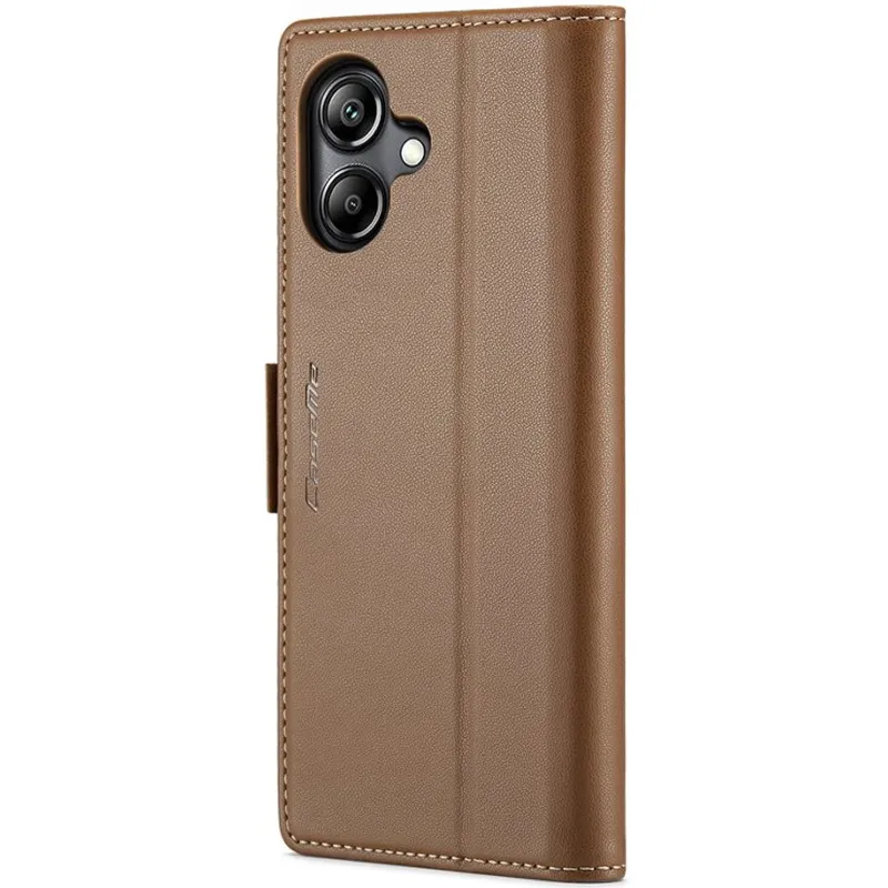 Шкіряний чохол-книжка CaseMe Nappa leather для Samsung Galaxy A07 – Brown. Фото 3 з 10