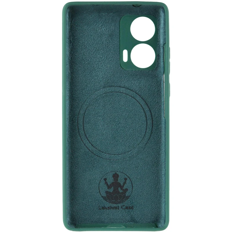Чохол Silicone Cover Lakshmi Full Camera (AA) with Magnetic Fit для Motorola Edge 50 Fusion – Зелений / Dark green. Фото 6 з 9