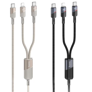 Дата кабель Hoco U139 Type-C to Lightning/Type-C 100W (1.2m) фото 1 з 1